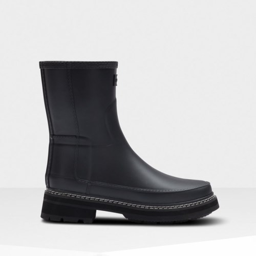 Hunter Refined Stitch Detail Short Rain Boots For Womens - NZ D8435